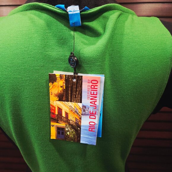 Parrot Green and Black Rio De Janeiro Inspired Derek Lam Size Small - Picture 4 of 5